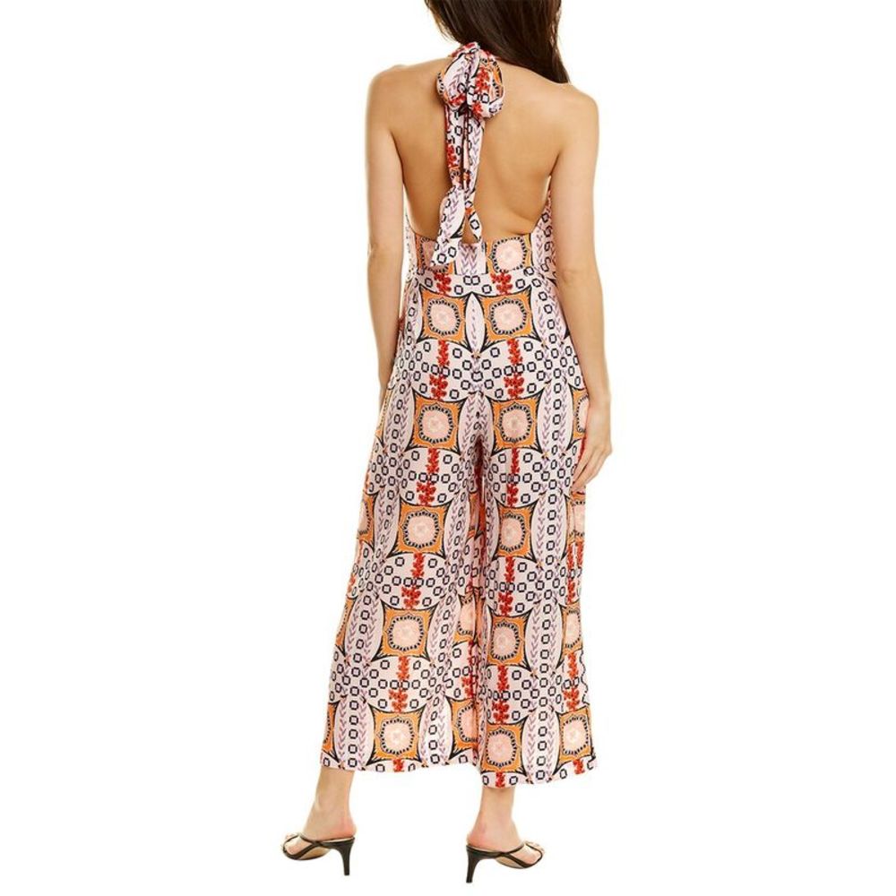 Temperley London Womens  Etoile Printed Silk-Blend Jumpsuit, Pink - Picture 2 of 3